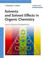 Solvents and solvent effects in organic chemistry fourth updated and expanded edition 