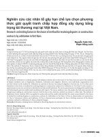RESEARCH ON LIMITING FACTORS IN THE CHOICE OF METHOD FOR RESOLVING DISPUTES IN CONSTRUCTION CONTRACTS BY ARBITRATION IN VIET NAM  NGHIÊN cứu các NHÂN tố gây hạn CHẾ lựa CHỌN PHƯƠNG THỨC GIẢI QUYẾT TRANH CHẤP hợp ĐỒNG xây 