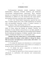 Nghiên cứu thực trạng, một số yếu tố liên quan đến nhiễm giun truyền qua đất ở học sinh tiểu học người Ê đê tại huyện Krông Pắc, tỉnh Đắk Lắk và hiệu quả can thiệp (2015-2016)