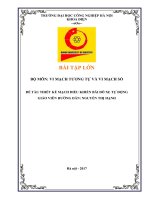 Bài tập lớn vi mạch tương tự và vi mạch số đề tài thiết kế bãi đỗ xe tự động