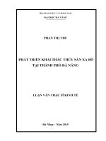 Phát triển khai thác thủy sản xa bờ tại thành phố đà nẵng