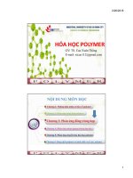 NHỮNG KHÁI NIỆM CƠ BẢN VỀ POLYMER
