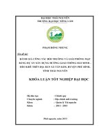 Đánh giá công tác bồi thường giải phóng mặt bằng dự án xây dựng đường giao thông Hải Minh Đèo Khê trên địa bàn xã Tân Kim, Huyện Phú Bình, Tỉnh Thái Nguyên (Luận văn thạc sĩ)