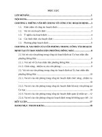 Khảo sát , đánh giá về vai trò của văn phòng tỏng công tác hoạch định