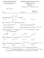 Cac de luyen thi THI THU LAN 2 THPT MINH CHAU VA HDG CHI TIET 