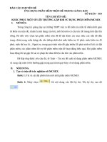 CHUYÊN ĐỀ KHẮC PHỤC MỘT SỐ LỖI THƯỜNG GẶP KHI SỬ DỤNG PHẦN MỀM MCMIX