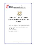 BÁO CÁO THỰC TẬP TỐT NGHIỆP  TẠI CÔNG TY TNHH DVDL PHƯỢNG HOÀNG