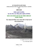 BÁO CÁO ĐÁNH GIÁ DỰ ÁN :  Xây dựng hệ thống xử lý nước thải và bụi tại mỏ  than Khánh Hòa