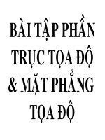 Bài giảng điện tử: Bài tập trục tọa độ và mặt phẳng tọa độ  Hình học 10