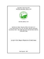 Đánh giá thực trạng công tác quản lý và sử dụng đất của các tổ chức được giao đất giai đoạn 2012 2016 trên địa bàn huyện Đoan Hùng, tỉnh Phú Thọ (Luận văn thạc sĩ)