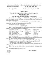 Quyết định thành lập hội đồng coi, chấm thi giáo viên dạy giỏi cấp trường 