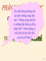 Giáo án điện tử bài Cấu tạo chất. Thuyết động học phân tử chất khí