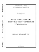 Dấu ấn tư duy đồng dao trong thơ thiếu nhi Việt Nam từ 1945 đến nay (Luận án tiến sĩ)