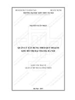 Quản lý xây dựng theo quy hoạch khu đô thị đại thanh   hà nội (tt) 