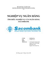 Tìm hiểu nghiệp vụ ngân hàng Sacombank