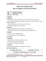 Giáo án bài định luật III newton