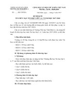 KẾ HOẠCH tổ CHỨC dạy TIN học lớp 3, 4, 5 năm học 2017 2018 