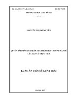 Luận án Tiến sĩ Quyền tài phán của quốc gia trên biển – những vấn đề lý luận và thực tiễn
