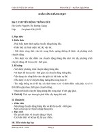 Giáo án bài Chuyển động thẳng đều