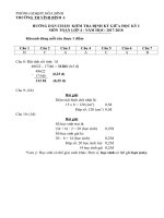 HƯỚNG dẫn CHẤM  KIỂM TRA ĐỊNH kỳ GIỮA học kỳ i môn TOÁN lớp 4   năm học 2017 2018 