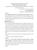 NGHIÊN cứu về THU THẬP và xử lý ẢNH