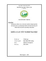 Đánh giá công tác cấp giấy chứng nhận quyền sử dụng đất tại Thị trấn Hùng Sơn  huyện Đại Từ  tỉnh Thái Nguyên giai đoạn 20122014 (Khóa luận tốt nghiệp)