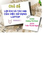 Tuthienbao com de tai LOI ICH VA TAC HAI CUA VIEC SU DUNG LAPTOP 
