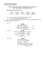 HƯỚNG dẫn CHẤM  KIỂM TRA ĐỊNH kỳ GIỮA học kỳ i môn TOÁN 5 