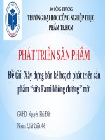 Bản kế hoạch phát triển sản phẩm FAMI không đường
