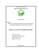 Điều tra một số đặc điểm dịch tễ và xác định virus gây bệnh Gumboro ở gà nuôi tại Thái Nguyên (Khóa luận tốt nghiệp)