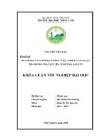 Đo chỉnh lý bản đồ địa chính tỷ lệ 1:2000 xã Cao Ngạn, thành phố Thái Nguyên, tỉnh Thái Nguyên (Khóa luận tốt nghiệp)
