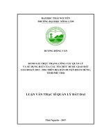 Đánh giá thực trạng công tác quản lý và sử dụng đất của các tổ chức được giao đất giai đoạn 2012 2016 trên địa bàn huyện đoan hùng, tỉnh phú thọ 