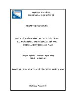 Phân tích tình hình cho vay tiêu dùng tại ngân hàng TMCP sài gòn   hà nội, chi nhánh tỉnh quảng nam tt 