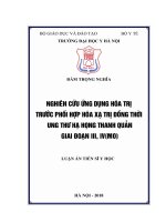 Nghiên cứu ứng dụng hóa trị trước phối hợp hóa xạ trị đồng thời ung thư hạ họng thanh quản giai đoạn III, IV(Mo) (Luận án tiến sĩ)