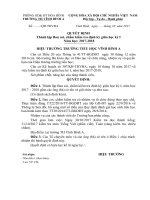 QUYẾT ĐỊNH thành lập ban coi, chấm kiểm tra định kỳ giữa học kỳ i 