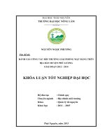 Đánh giá công tác bồi thường giải phóng mặt bằng trên địa bàn huyện Phú Lương giai đoạn 2012_2014 (Khóa luận tốt nghiệp)