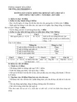 HƯỚNG dẫn CHẤM  KIỂM TRA ĐỊNH kỳ GIỮA học kỳ i môn TIẾNG VIỆT lớp 4   năm học 2017 2018 