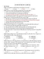 phân câu hỏi theo chủ đề trong 24 mã đề thi thpt 2017 môn sinh học