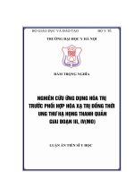 Nghiên cứu ứng dụng hóa trị trước phối hợp hóa xạ trị đồng thời ung thư hạ họng thanh quản giai đoạn III, IV(Mo)
