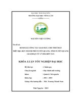 Đánh giá công tác giao đất, cho thuê đất trên địa bàn thành phố Tuyên Quang, tỉnh Tuyên Quang giai đoạn từ ngày1 tháng7 năm2014 đến nay (Khóa luận tốt nghiệp)