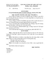 QUYẾT ĐỊNH về việc thành lập ban kiểm tra nội bộ trường học, năm học 2017 2018 