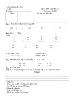 ĐÈ KIỂM TRA lớp 1 cô hoài