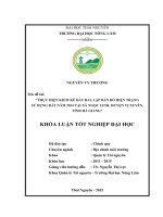 Thực hiện kiểm kê đất đai lập bản đồ hiện trạng sử dụng đất năm 2014 tại xã Ngọc Linh, huyện Vị Xuyên, tỉnh Hà Giang (Khóa luận tốt nghiệp)