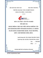 BÁO CÁO THỰC TẬP TỐT NGHIỆP - HOẠT ĐỘNG CHO VAY TIÊU DÙNG ...