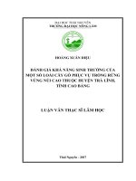 Đánh giá khả năng sinh trưởng của một số loài cây gỗ phục vụ trồng rừng vùng núi cao thuộc huyện Trà Lĩnh, tỉnh Cao Bằng (Luận văn thạc sĩ)