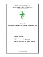 BÁO CÁO THỰC TẬP THỰC TẾ TẠI NHÀ THUỐC