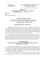 BÀI THU HOẠCH BDTX TIỂU HỌC MÔDULE 23 MẠNG INTERNET TÌM KIẾM