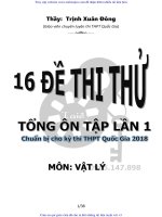 Tuyển tập 16 đề thi thử môn lý THPT quốc gia 2018 có đáp án