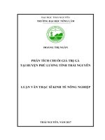 Phân tích chuỗi giá trị gà tại huyện Phú Lương tỉnh Thái Nguyên (Luận văn thạc sĩ)