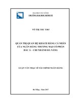 Quản trị quan hệ khách hàng cá nhân của ngân hàng TMCP Bắc Á  chi nhánh Đà Nẵng
